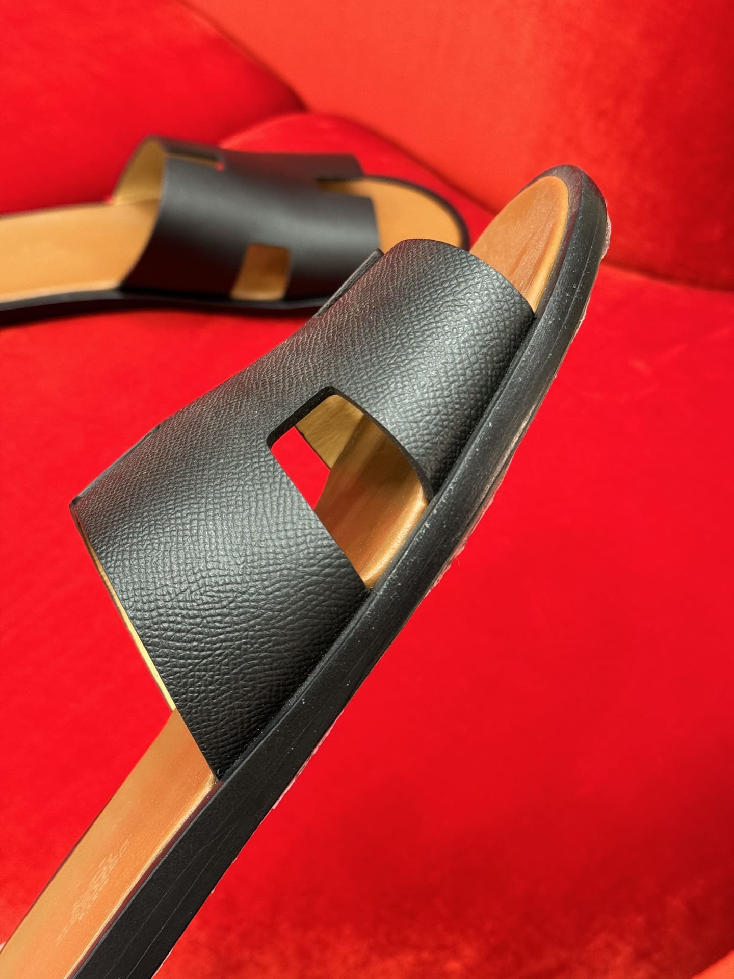 DÉP HERMES IZMIR BLACK H SANDAL AAA