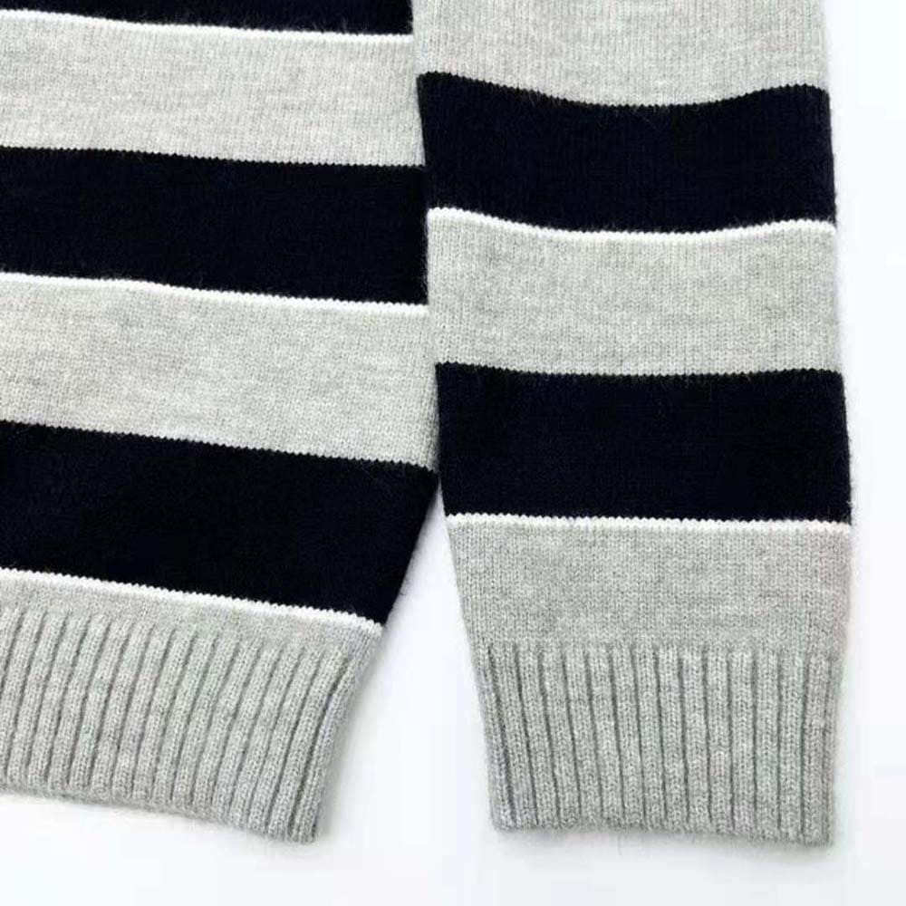 ÁO Celine Triomphe Crew Neck Sweater in Striped Wool