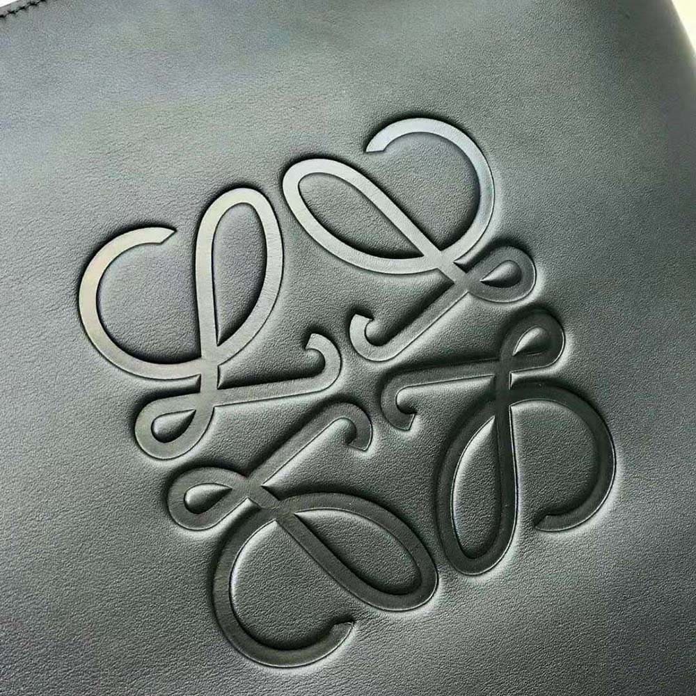 TÚI LOEWE Anagram Tote bằng da bê cổ điển màu đen