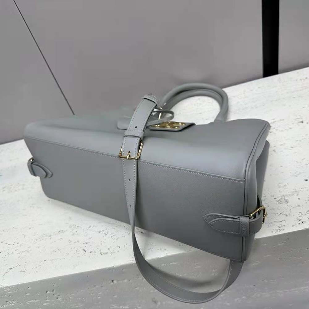 TÚI Celine Women Medium Appoline Bag in Supple Calfskin-Gray