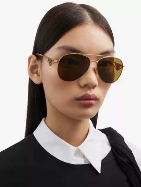 Kính PRADA Pilot-frame metal sunglasses HIGH CLASSY AAA