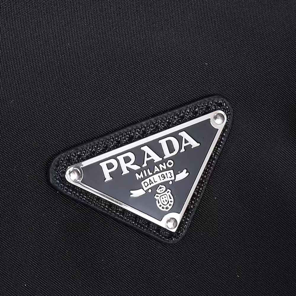 TÚI PRADA Re-Nylon and Saffiano Leather Duffle Bag-Black