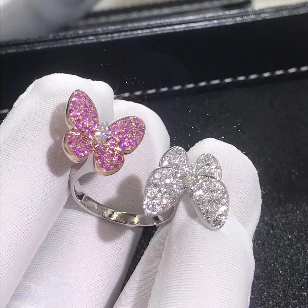 NHẪN Van Cleef & Arpels Two Butterfly Between the Finger ring 18K GOLD