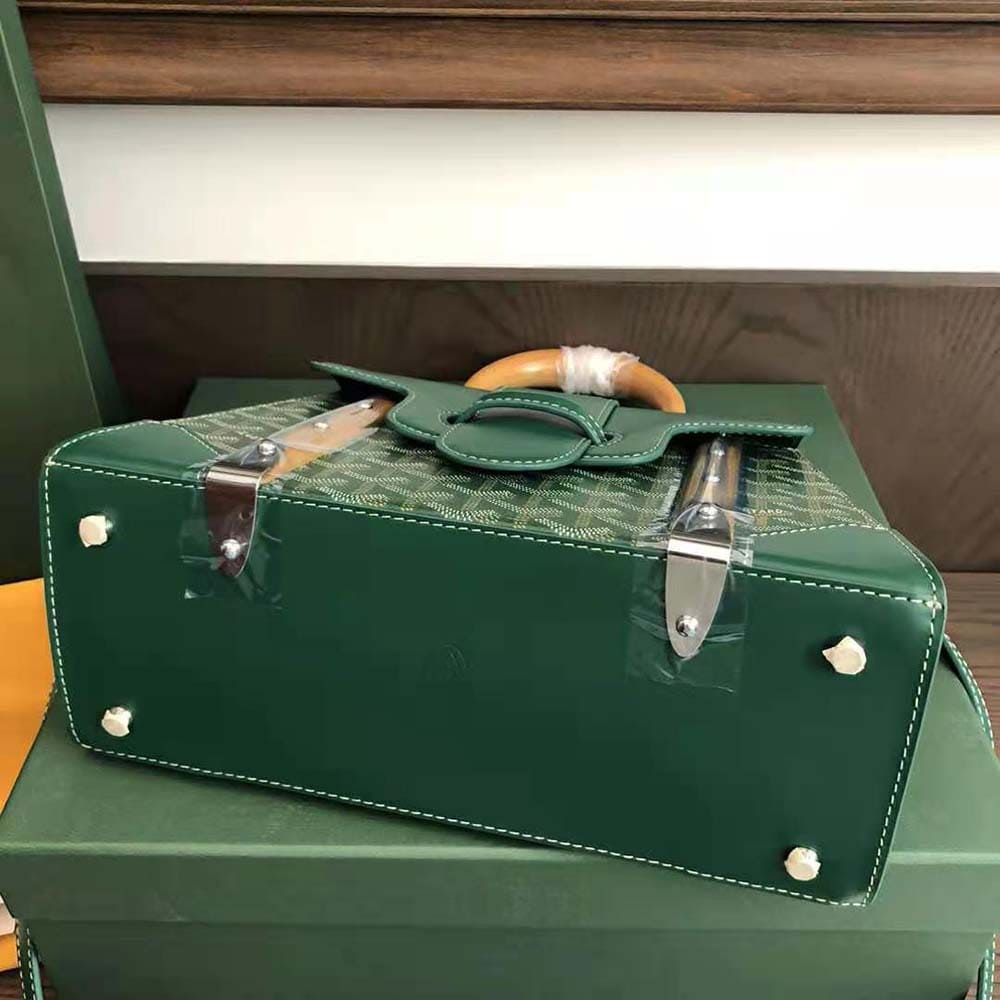 TÚI Goyard Women Sac Saïgon PM in Toile Goyardine & Clamecy Calfskin-Brown