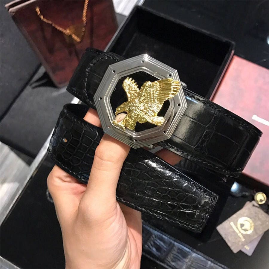 DÂY LƯNG STEFANO RICCI CROCODILE LEATHER DA CÁ SẤU Belt Khóa bạc