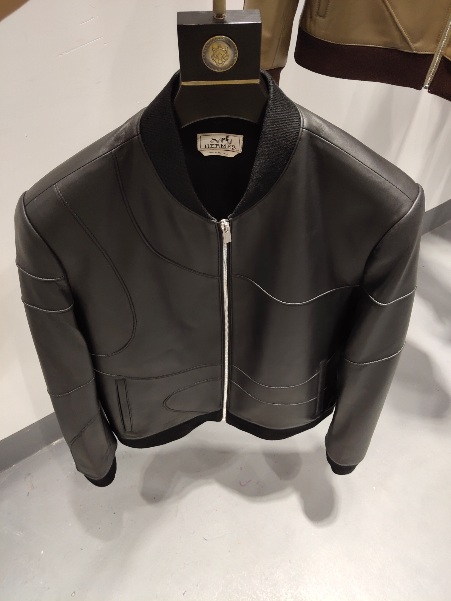 ÁO HERMES LEATHER JACKET