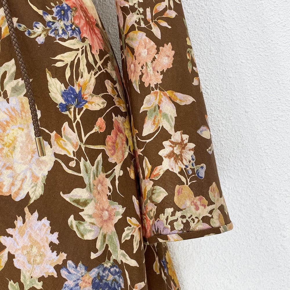 VÁY ZIMMERMANN Vintage Flower Long Sleeve Long Dress High Classy