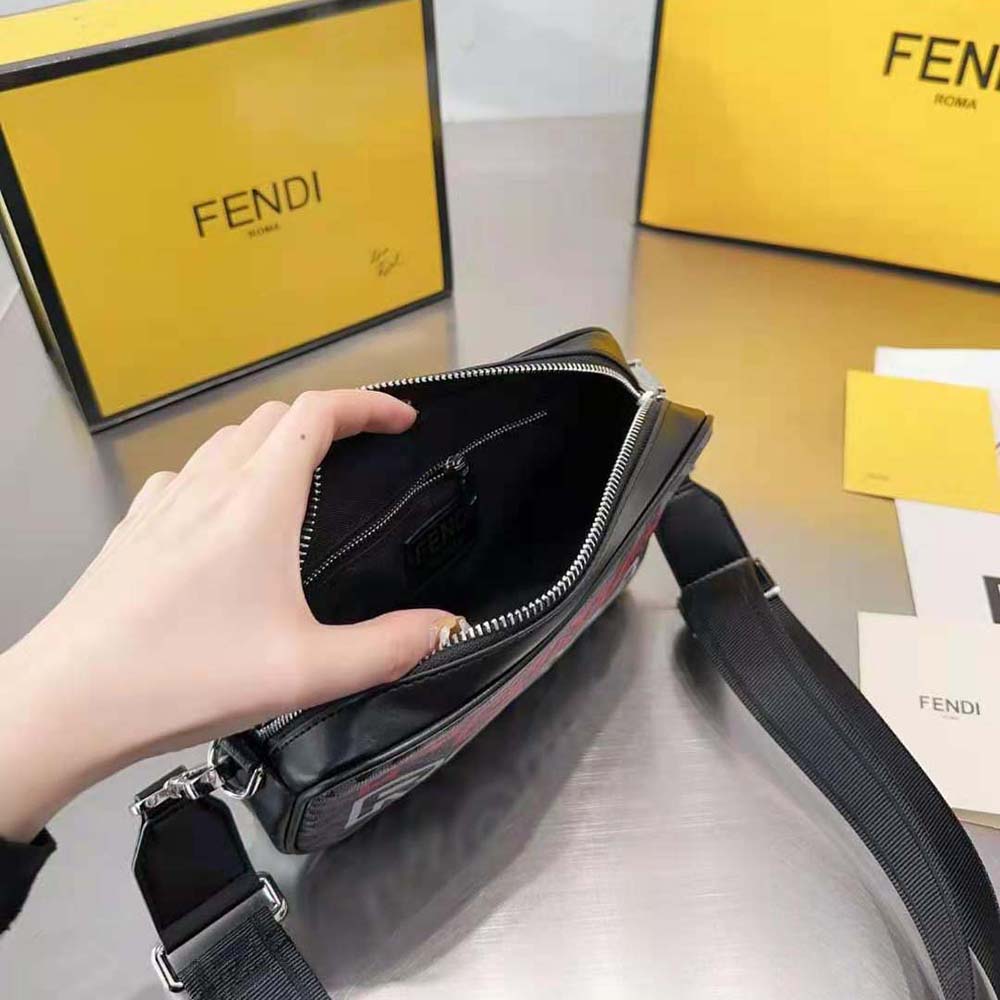 TÚI FENDI Camera Case Lunar New Year Capsule Gray Fabric Bag