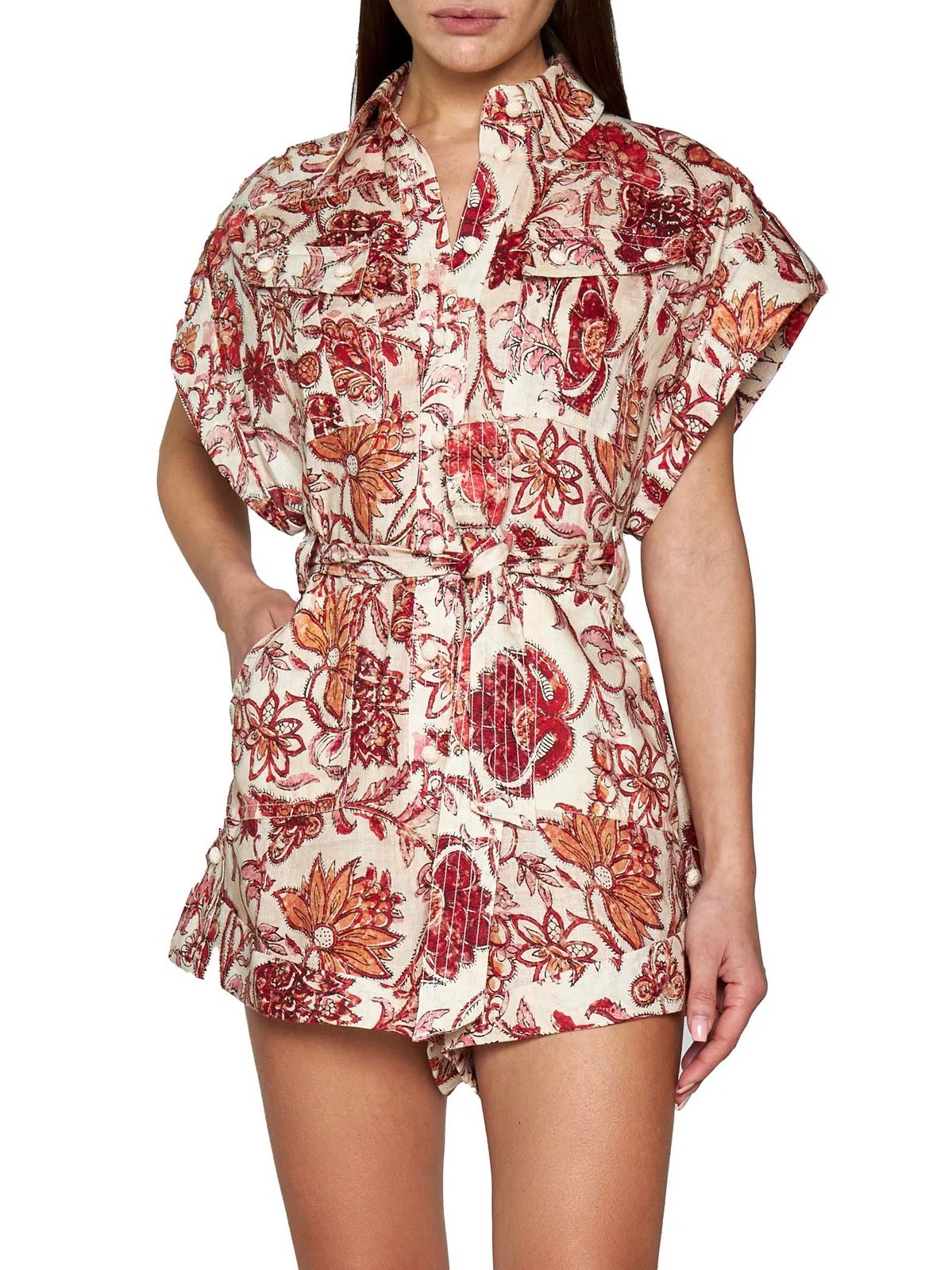 VÁY ZIMMERMANN Red Flower Vintage Dress