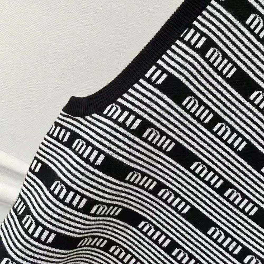 VÁY Miu Miu Women Viscose Mini-Dress with Jacquard Logo