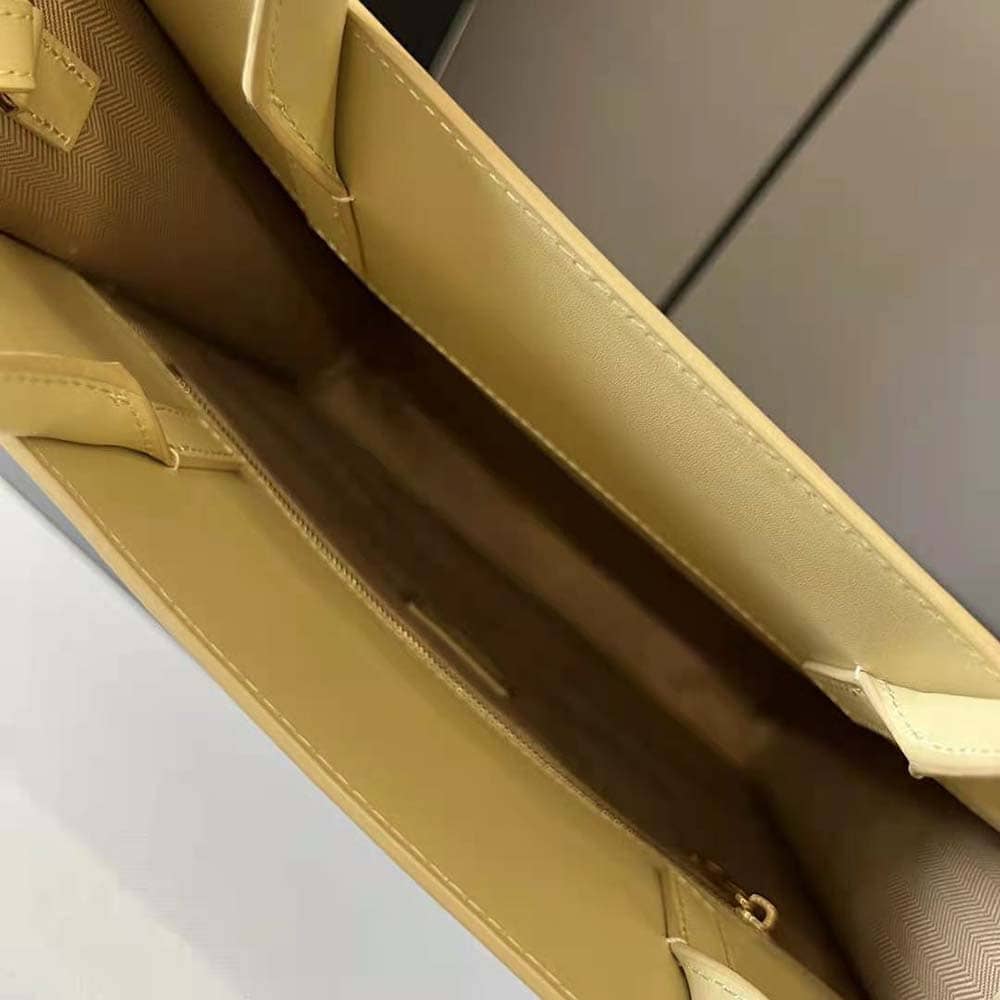 TÚI LOEWE Tote Standard A4 bằng da bê màu vàng