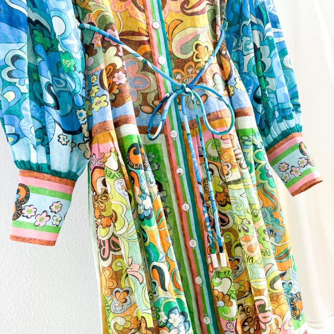 VÁY ALEMAIS LONG SLEEVE LONG DRESS FLOWERS High Classy