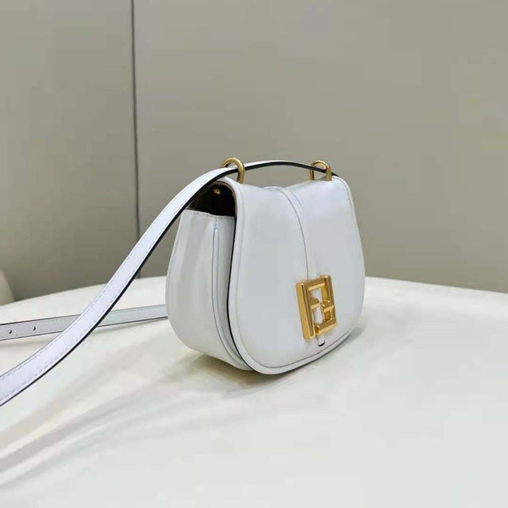 TÚI FENDI Women C’mon Mini White Leather Bag