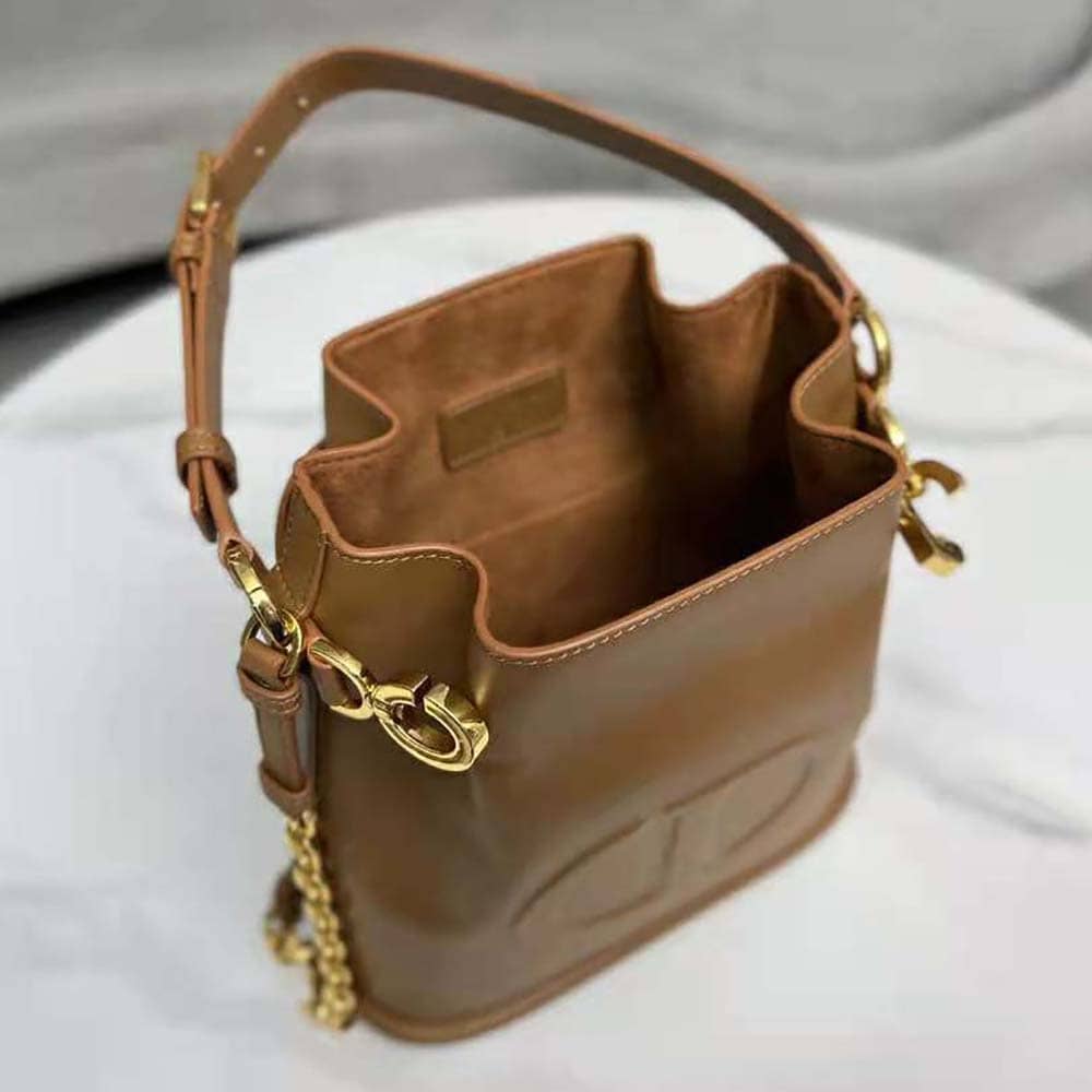 TÚI Dior Women Medium C’est Dior Bag Golden Saddle CD-Embossed Calfskin