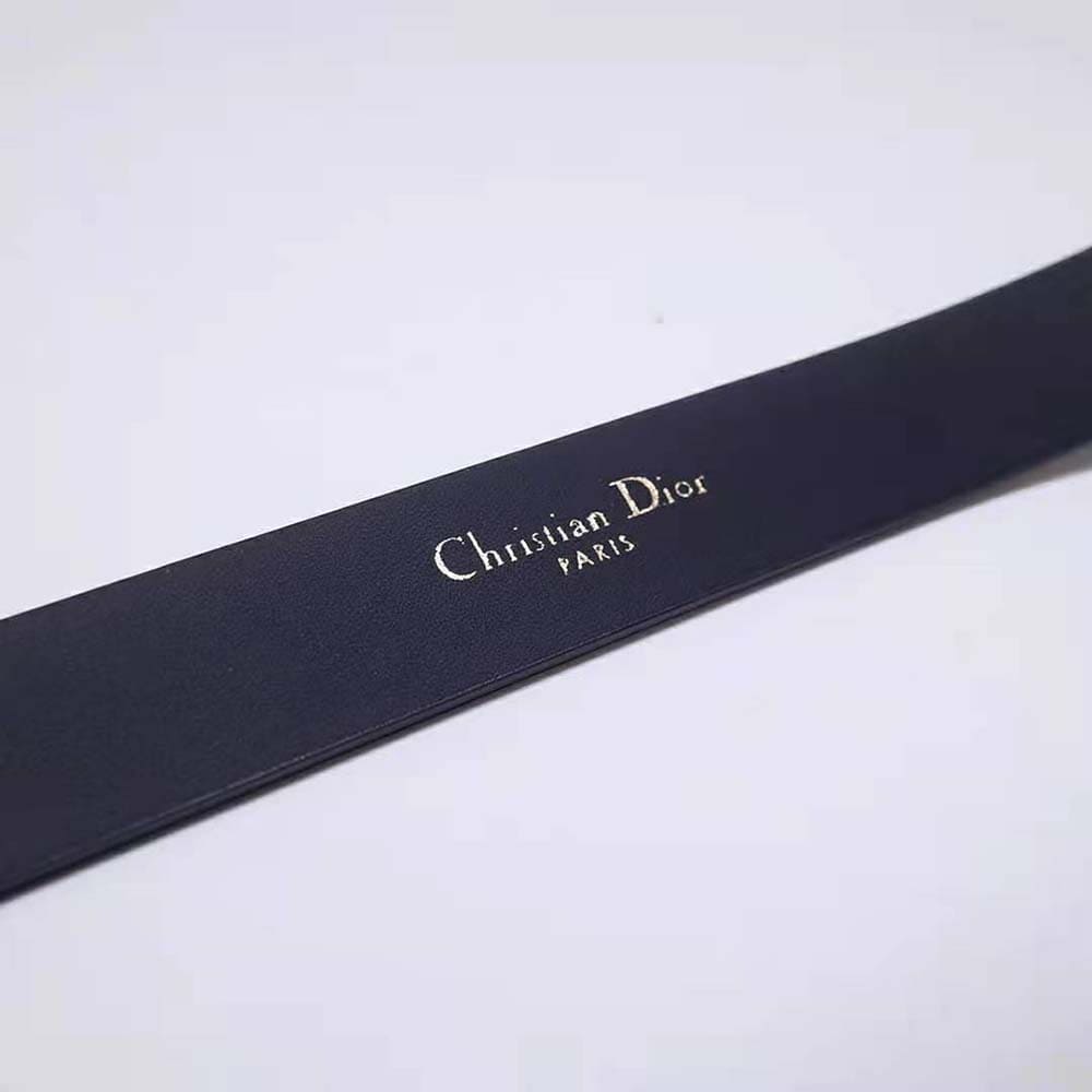 DÂY LƯNG Dior Women Saddle Belt Black Matte Calfskin 20 MM
