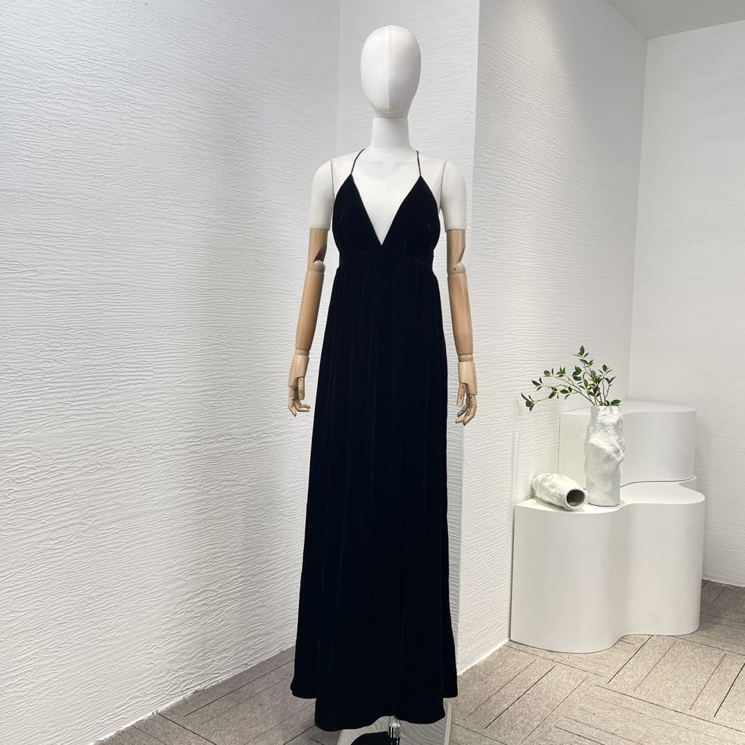 VÁY ZIMMERMANN Flower Pin Sleeveless Backless Maxi Velvet Eevening Dress High Classy
