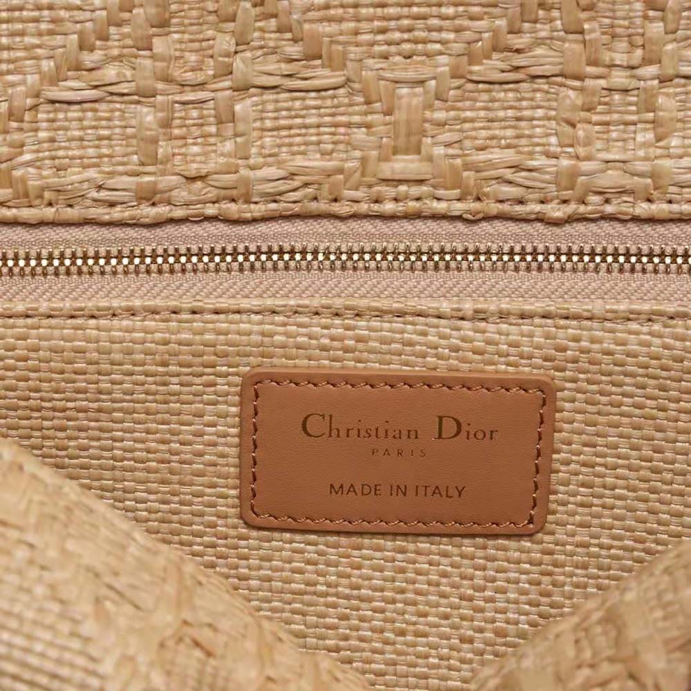 TÚI Dior Women 30 Montaigne Bag Natural Cannage Raffia Top Quality