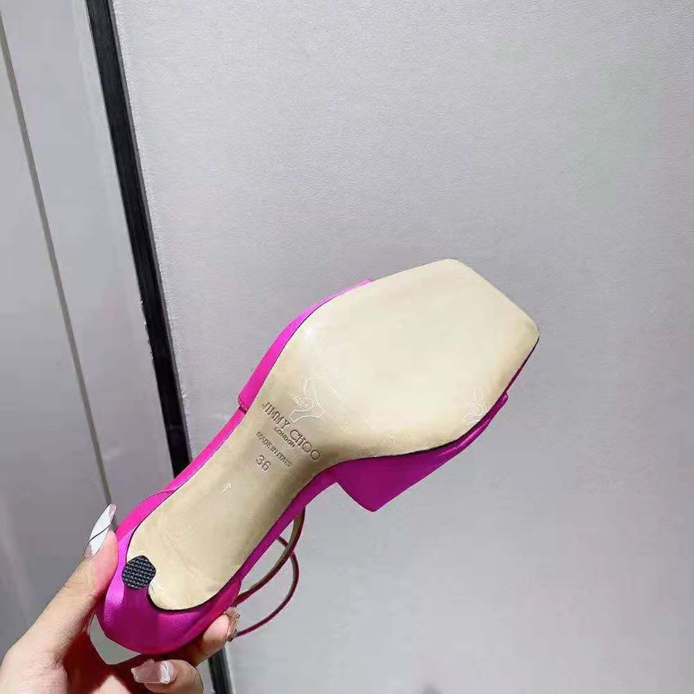 GIÀY Jimmy Choo Women Azia 110 Fuchsia Satin Sandals