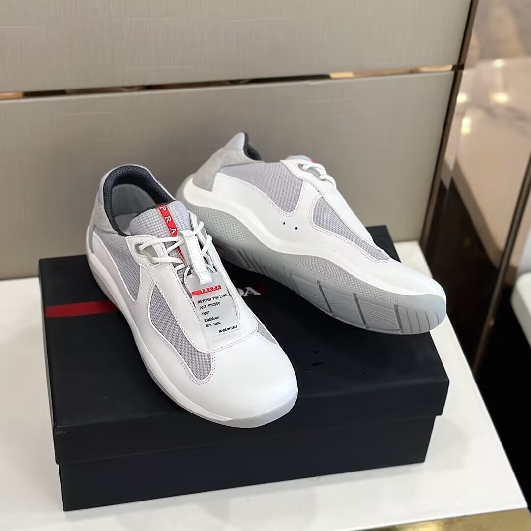 GIÀY PRADA RED LOGO SNEAKERS SHOES