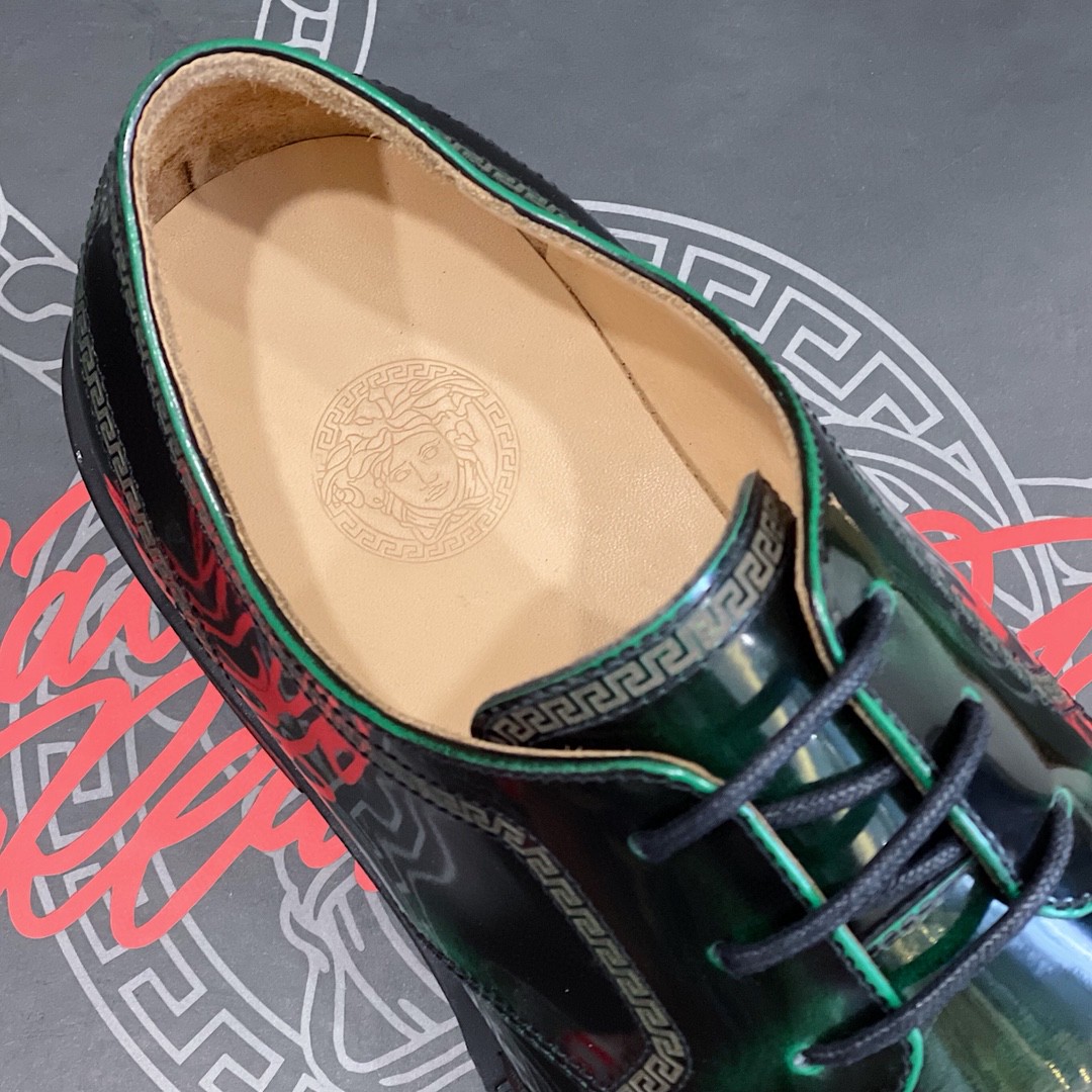 GIÀY VERSACE LEATHER BROGUES SHOES AAA