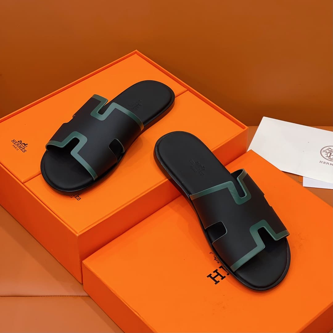 DÉP HERMES IZMIR BLACK H SANDAL AAA