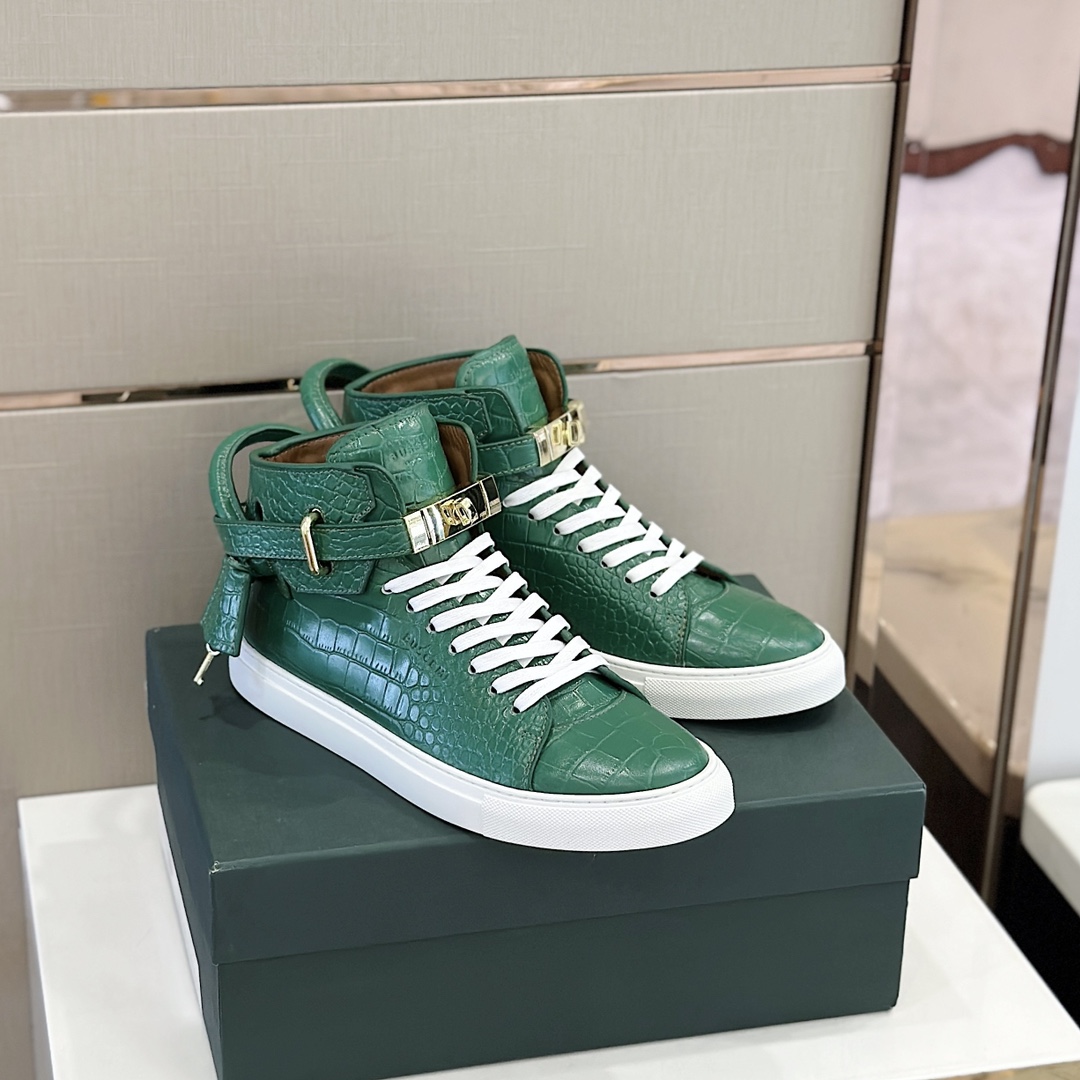 GIÀY BUSCEMI GREEN HIGH TOP SHOES AAA