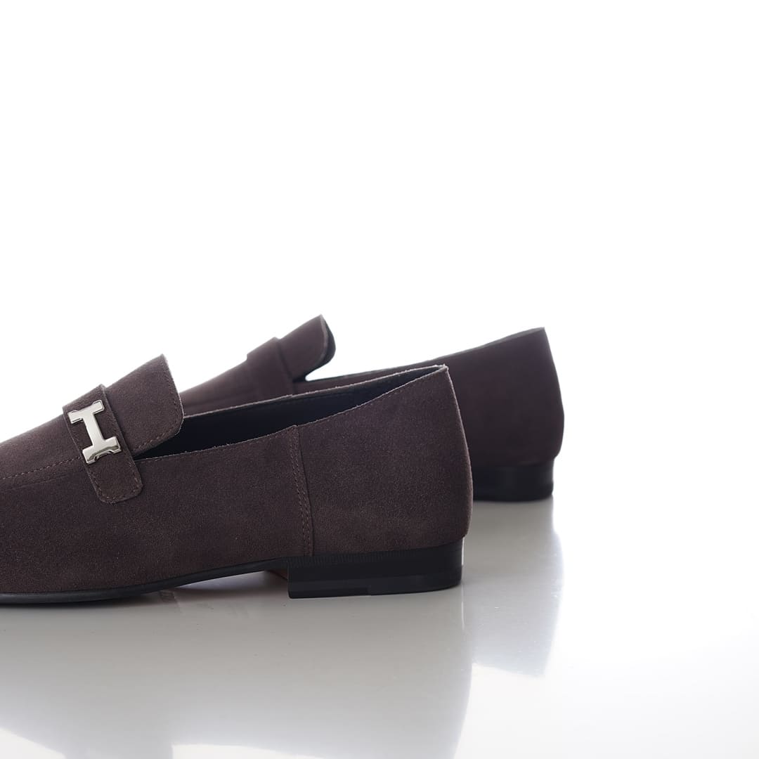 GIÀY HERMES GIOVANNI LOAFER SUEDE BROWN AAA