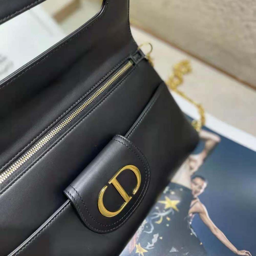 TÚI Dior Women Medium Diordouble Bag Smooth Calfskin-Black