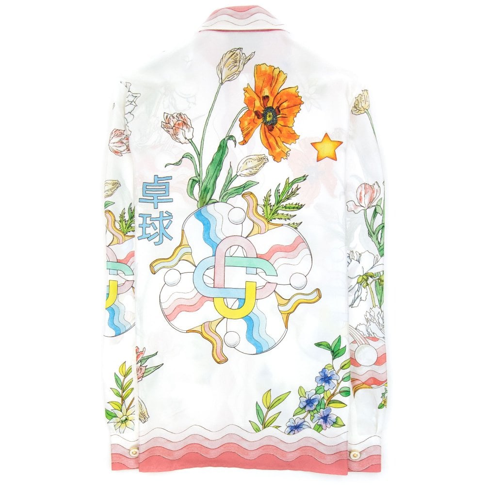 ÁO CASABLANCA Floral Print Silk Shirt