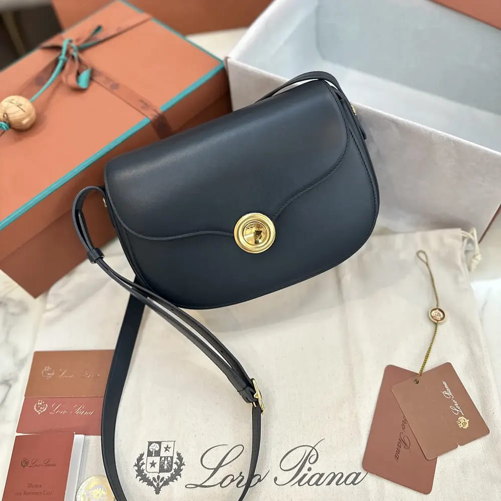 TÚI LORO PIANA Women Mini Ghiera Bag-Black