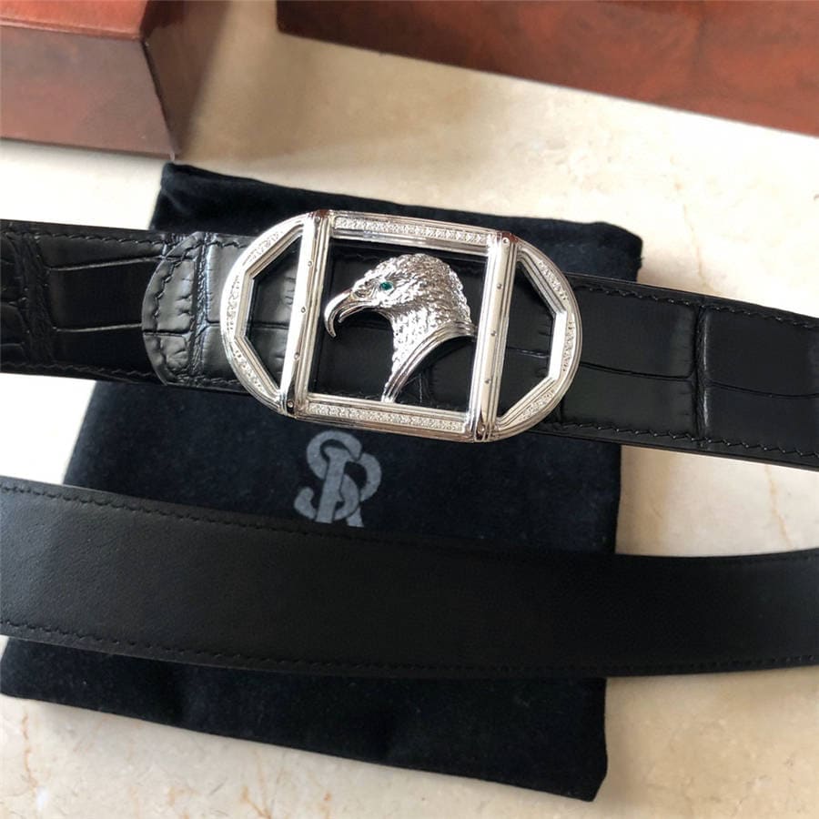 DÂY LƯNG STEFANO RICCI CROCODILE LEATHER DA CÁ SẤU Belt Khóa bạc