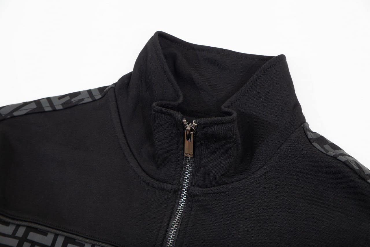 ÁO FENDI FF Zip Black Coat