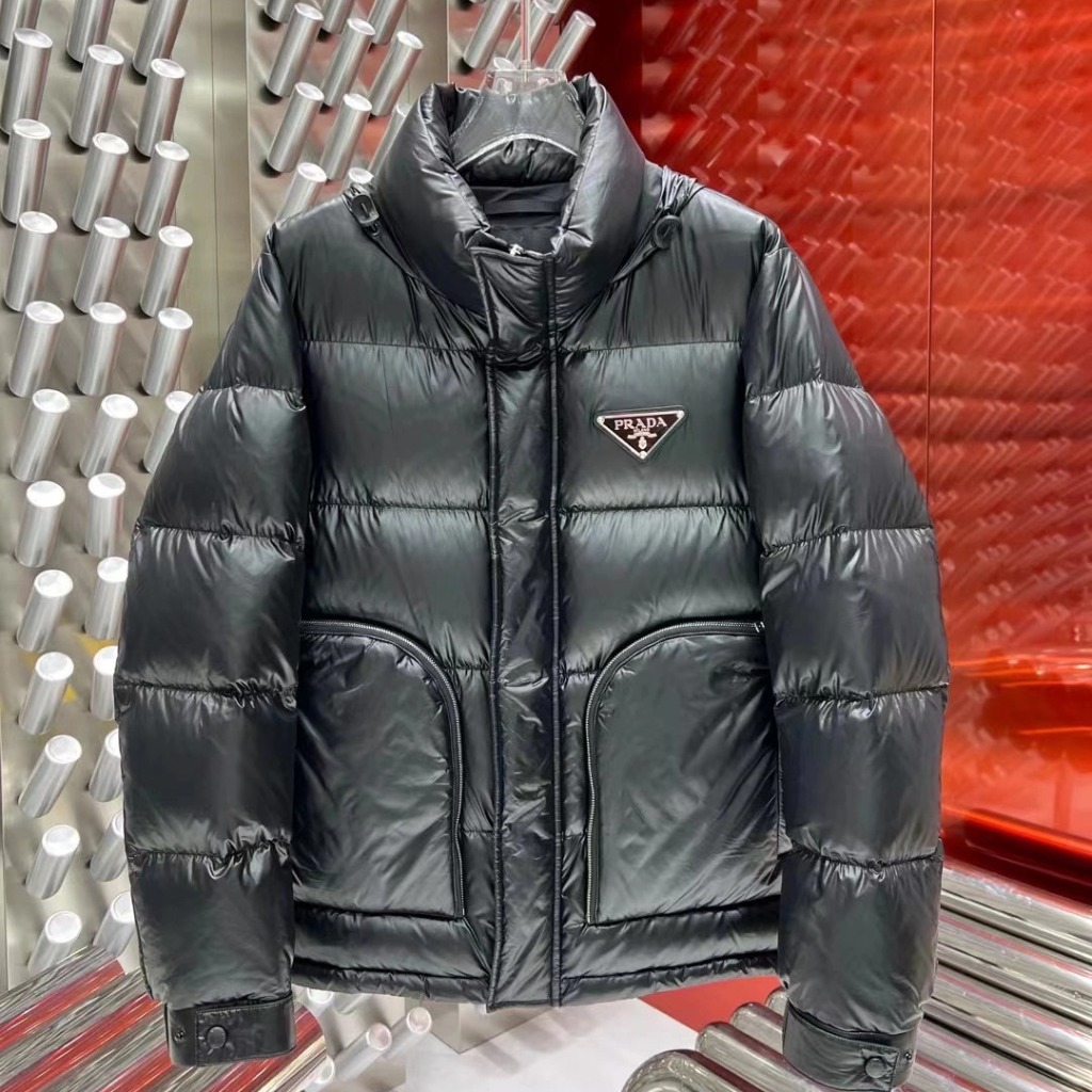 ÁO PRADA TRIANGLE LOGO DOWN JACKET