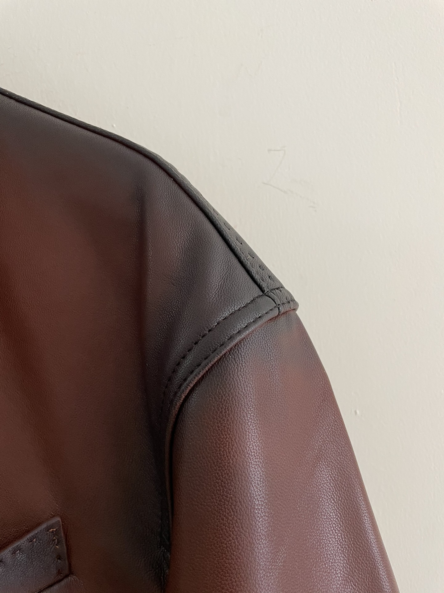 ÁO BERLUTI LEATHER JACKET RED BROWN