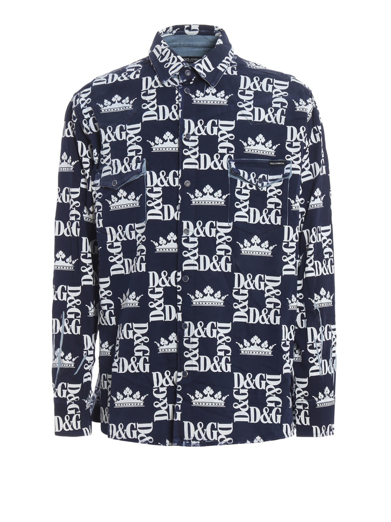ÁO SƠ MI DOLCE  GABBANA PRINTED SHIRT