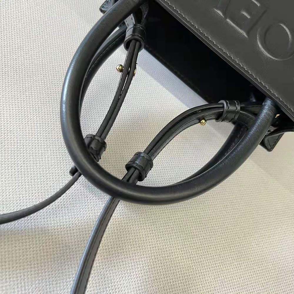 TÚI LOEWE Tote Standard A5 bằng da bê màu đen