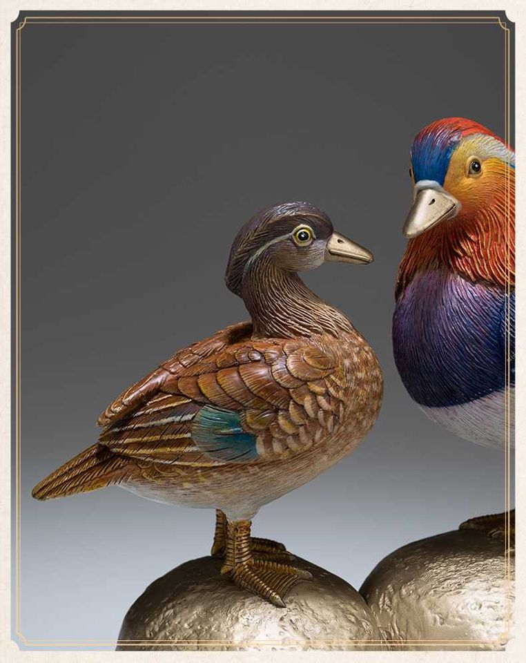 Cặp vịt uyên ương đồng nguyên chất