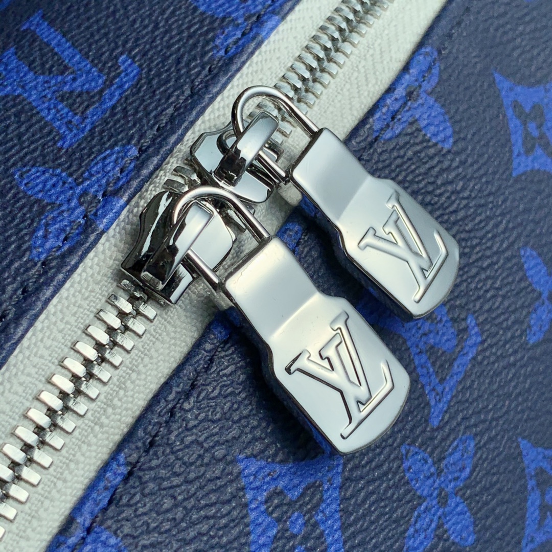 BALO LOUIS VUITTON APOLLO MONOGRAM ECLIPSE Leather Backpack-Blue