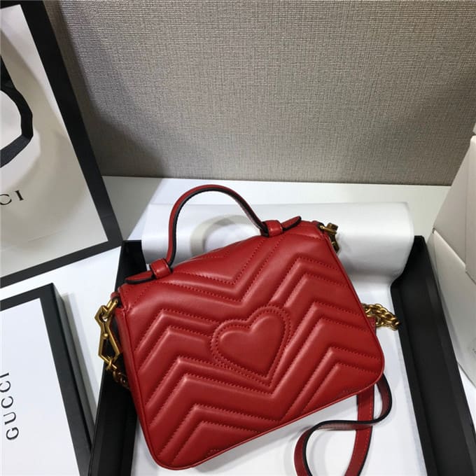TÚI Gucci GG marmont mini top handle bag red Top Quality