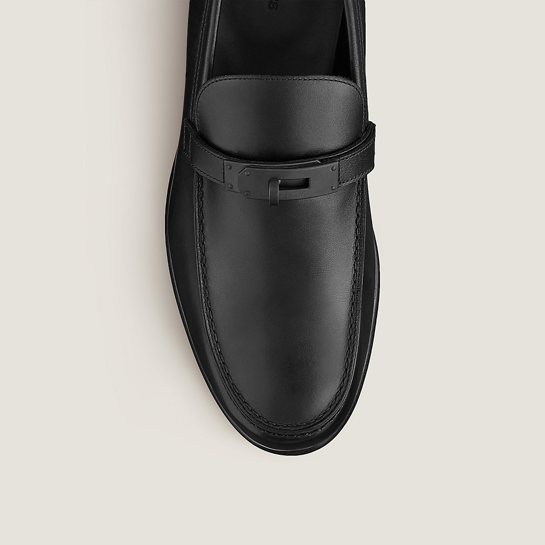 GIÀY HERMES DESTIN LOAFER COWHIDE LEATHER NOIR SS2022