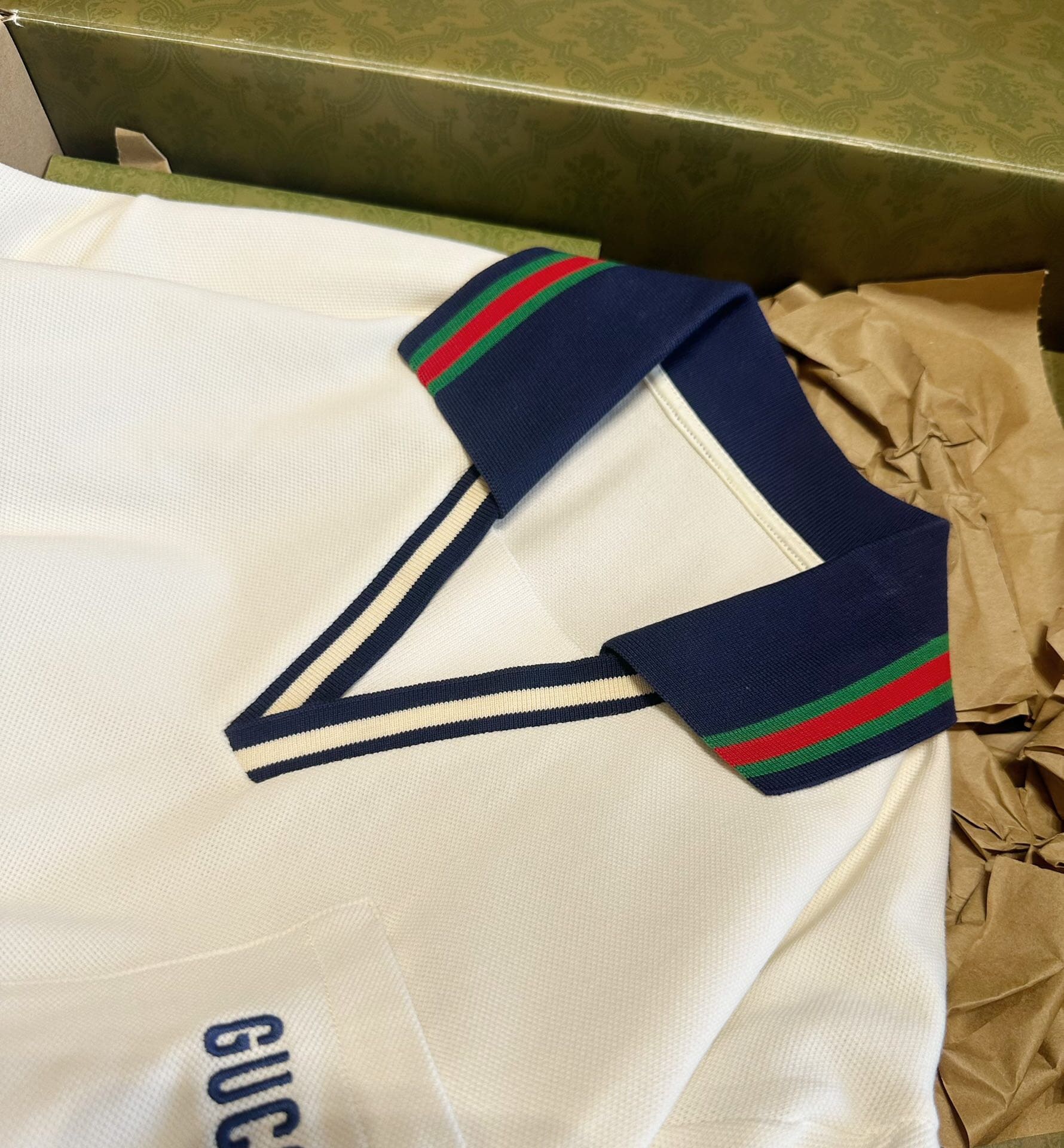 ÁO GUCCI GG POLO SHIRT MÀU TRẮNG UNISEX