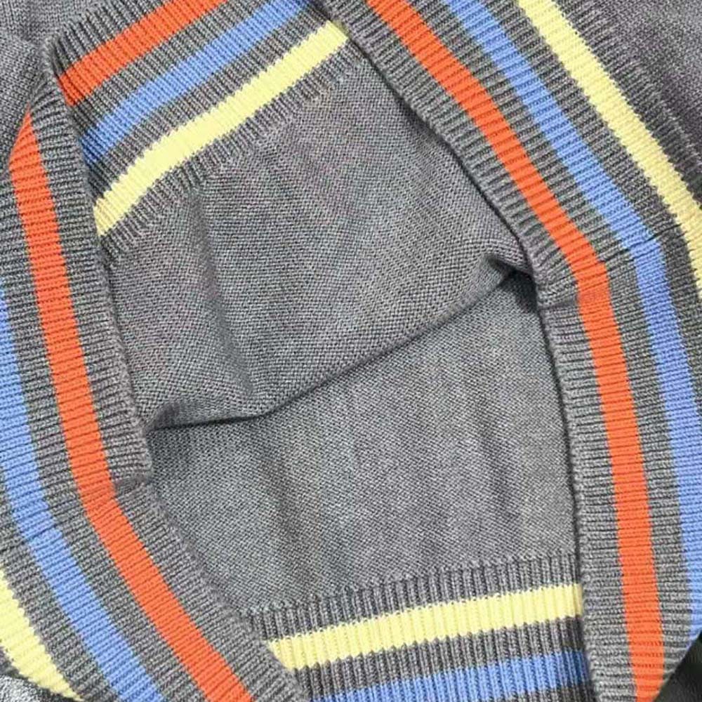 ÁO Dior Men Sweater Gray Wool and Cashmere Intarsia