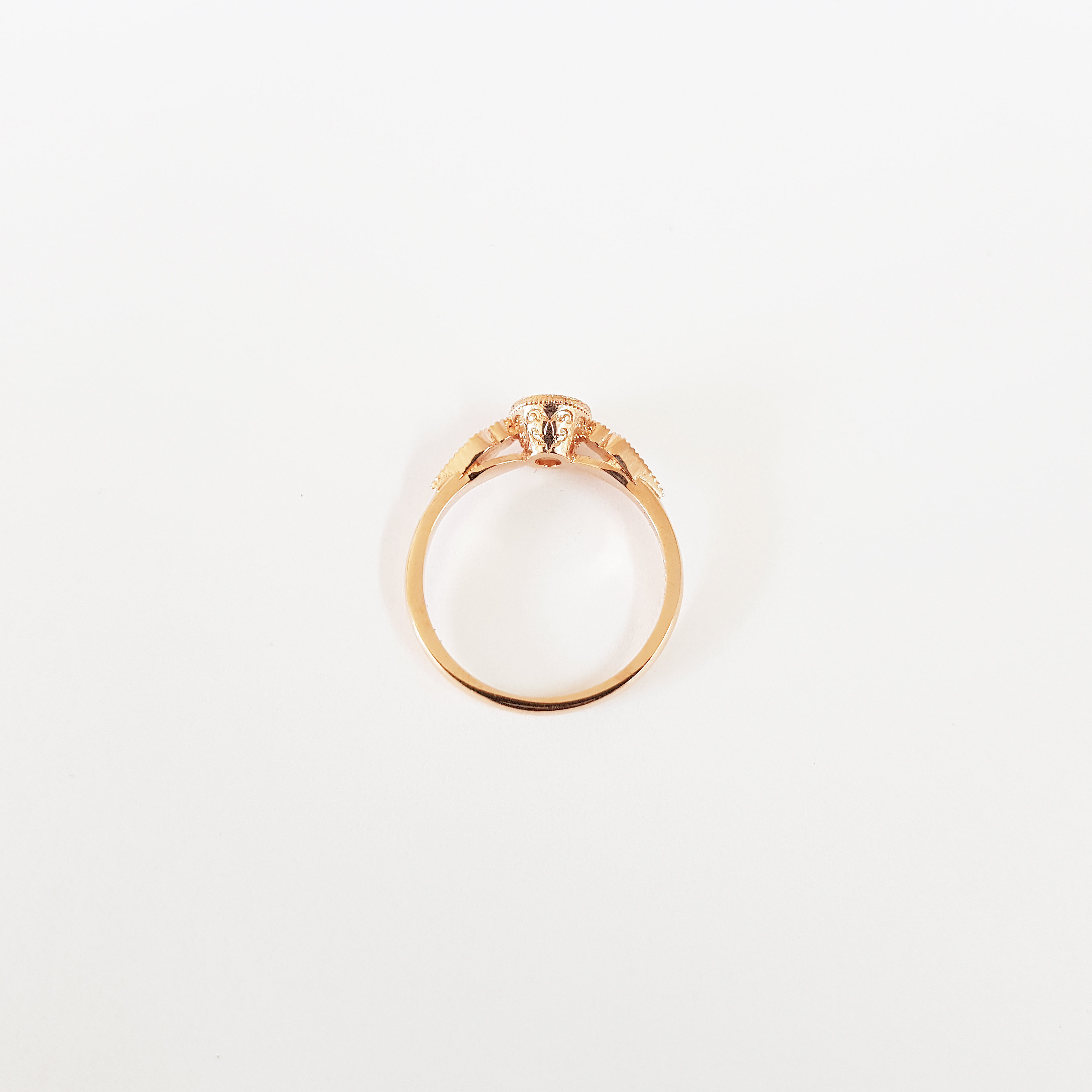 GREEN SAPPHIRE AND DIAMOND ROSE/WHITE/YELLOW GOLD ENGAGEMENT RING