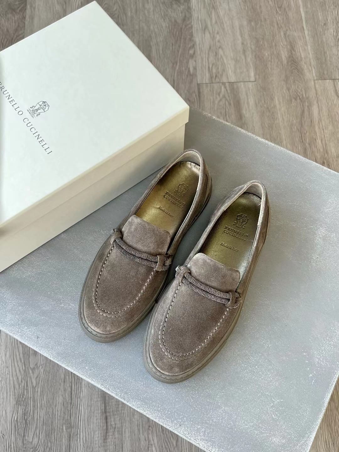 GIÀY BRUNELLO CUCINELLI LOAFER SUEDE SHOES AAA DA LỘN HẢO HẠNG
