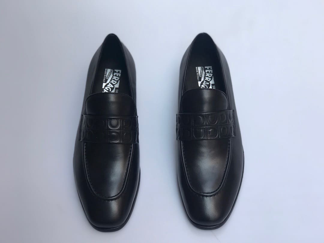 GIÀY SALVATORE FERRAGAMO LOAFER BLACK TOP QUALITY SHOES AAA