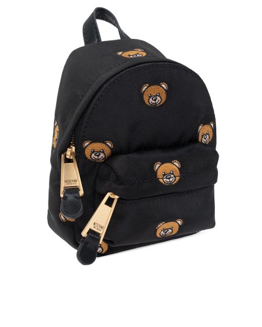 BALO Moschino Black Micro Backpack With Teddy Bear