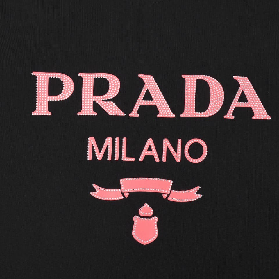 ÁO PRADA T SHIRT MÀU ĐEN UNISEX
