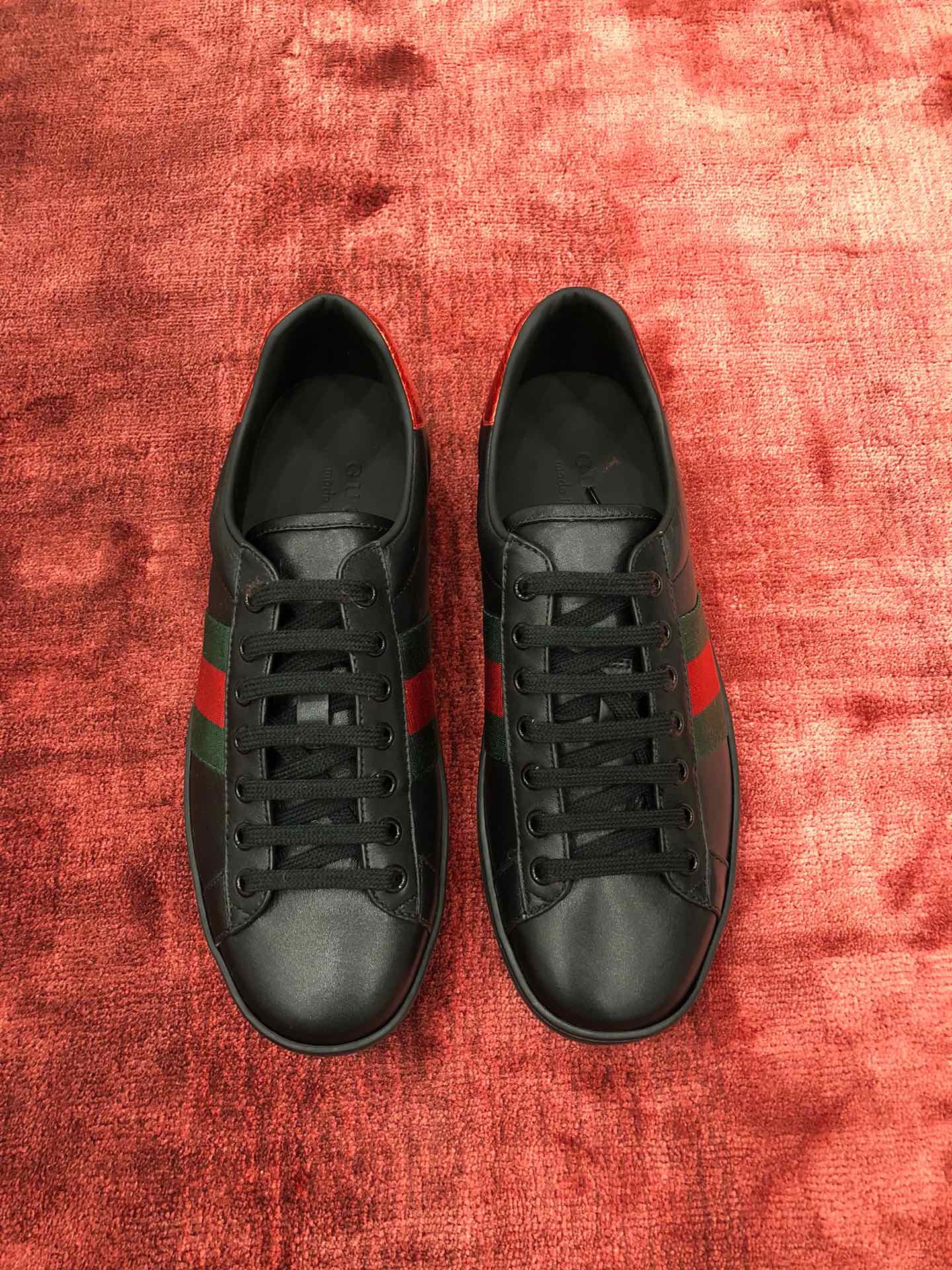 GIÀY GUCCI Leather Ace Sneakers Black