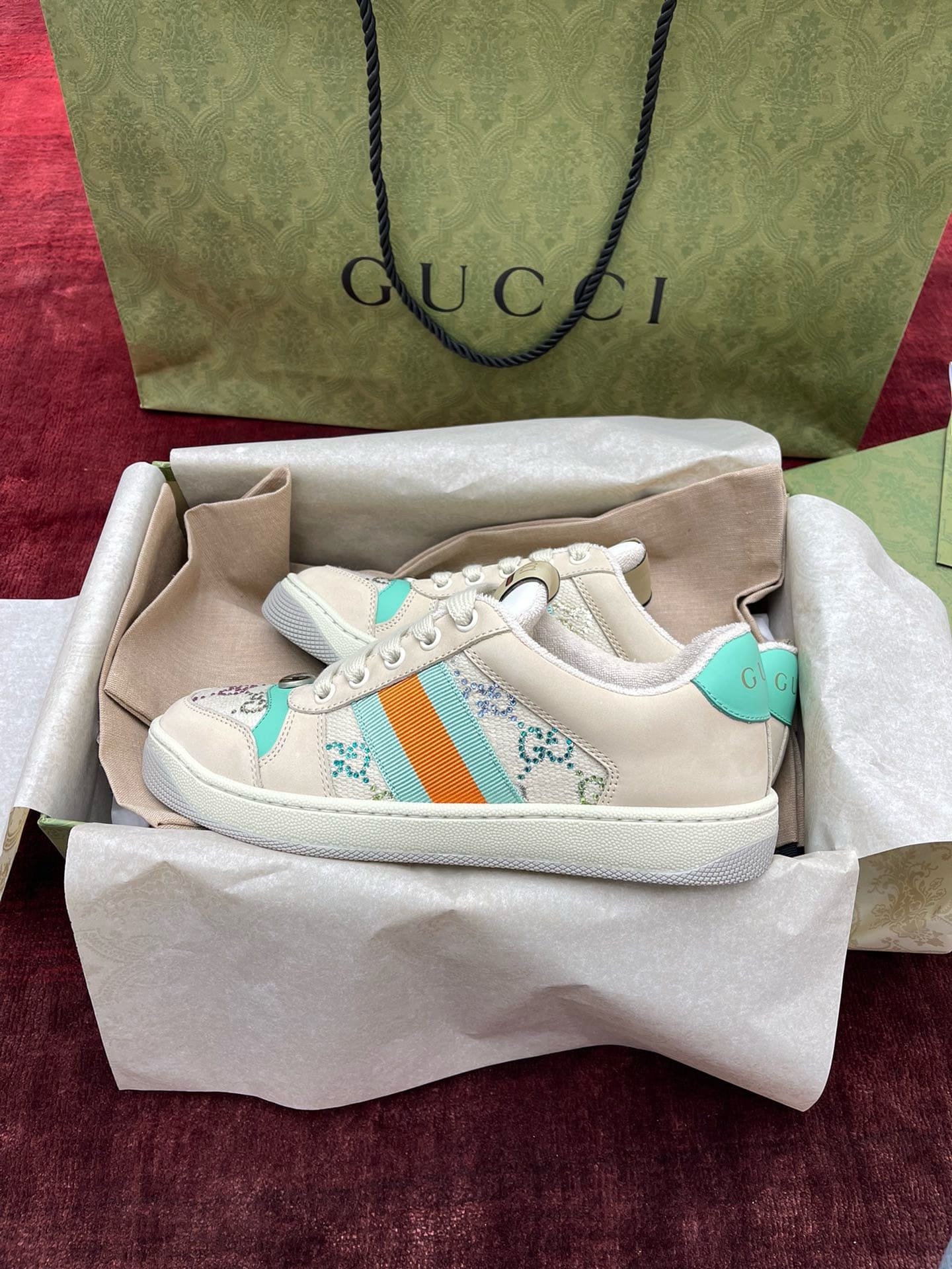 GIÀY GUCCI SCREENER UNISEX HIGH TOP QUALITY SHOES AAA