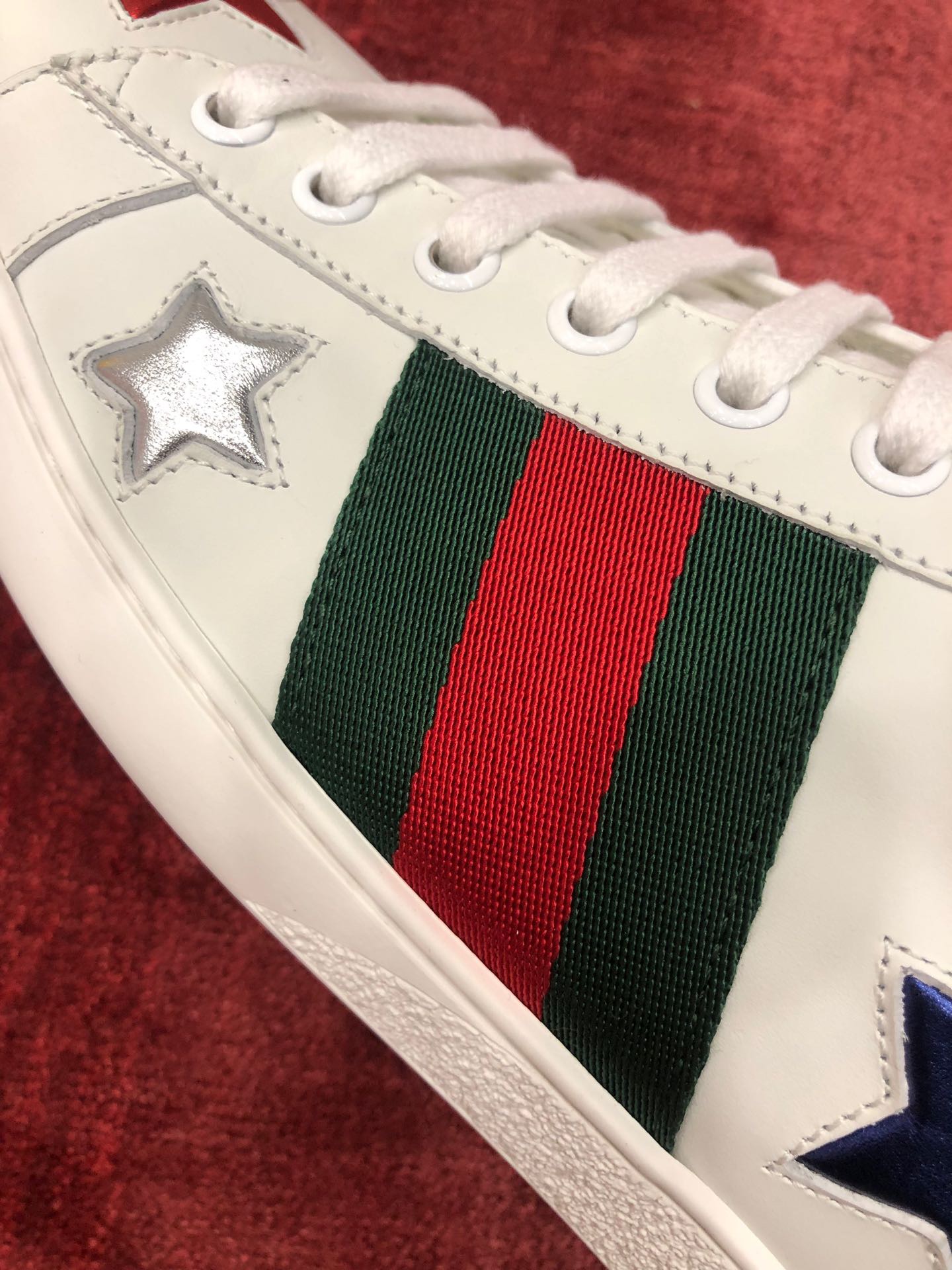 GIÀY GUCCI Leather Ace Sneakers Star White